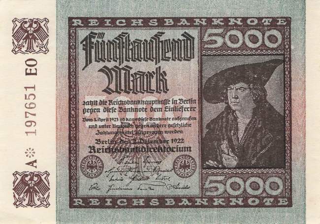 5000 Mark  ro.80e EO 1922